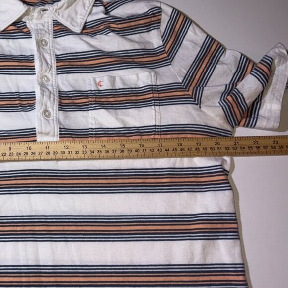 Criquet Pima Cotton Short Sleeve Stripe Polo 4-Button Size Large - Picture 8 of 11